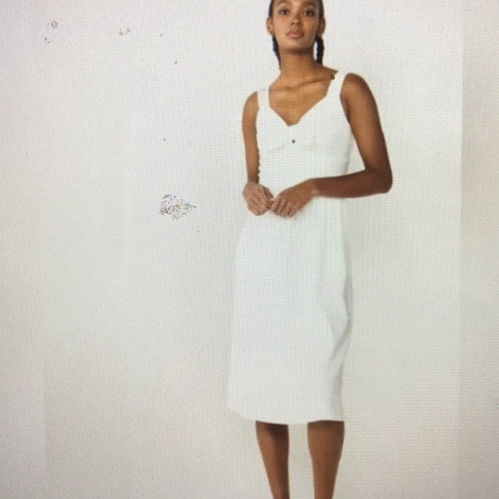 Tie Front Midi Dress White Sleeveless Dress